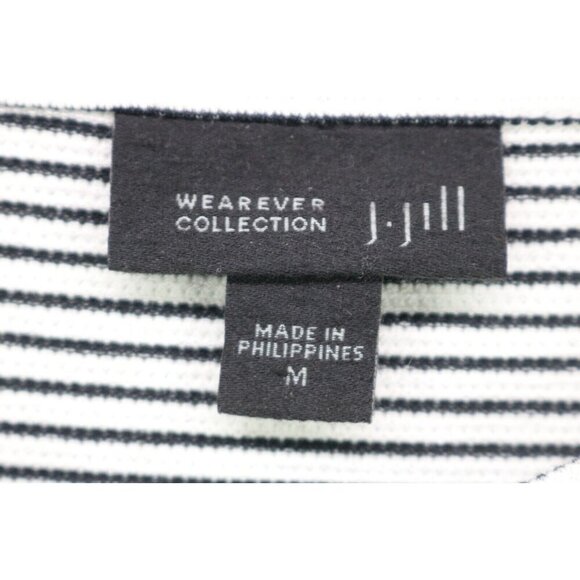 J.Jill Wearable Long Sleeve Striped Slinky Long Tunic Top-Size Medium-Side Slits - Picture 5 of 11